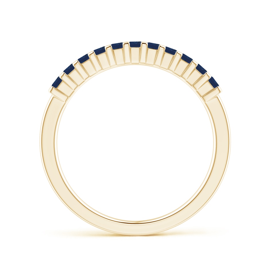 1.9mm AA Square Blue Sapphire Semi Eternity Classic Wedding Ring in Yellow Gold side 199