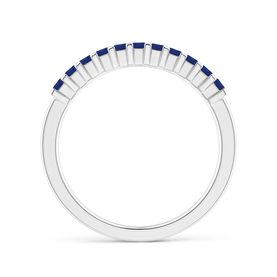 1.9mm AAA Square Blue Sapphire Semi Eternity Classic Wedding Ring in White Gold side 199