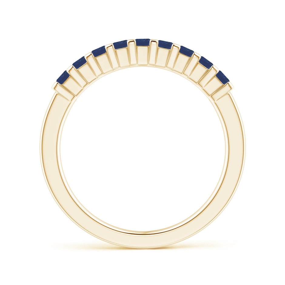 2.2mm A Square Blue Sapphire Semi Eternity Classic Wedding Ring in 18K Yellow Gold side 199