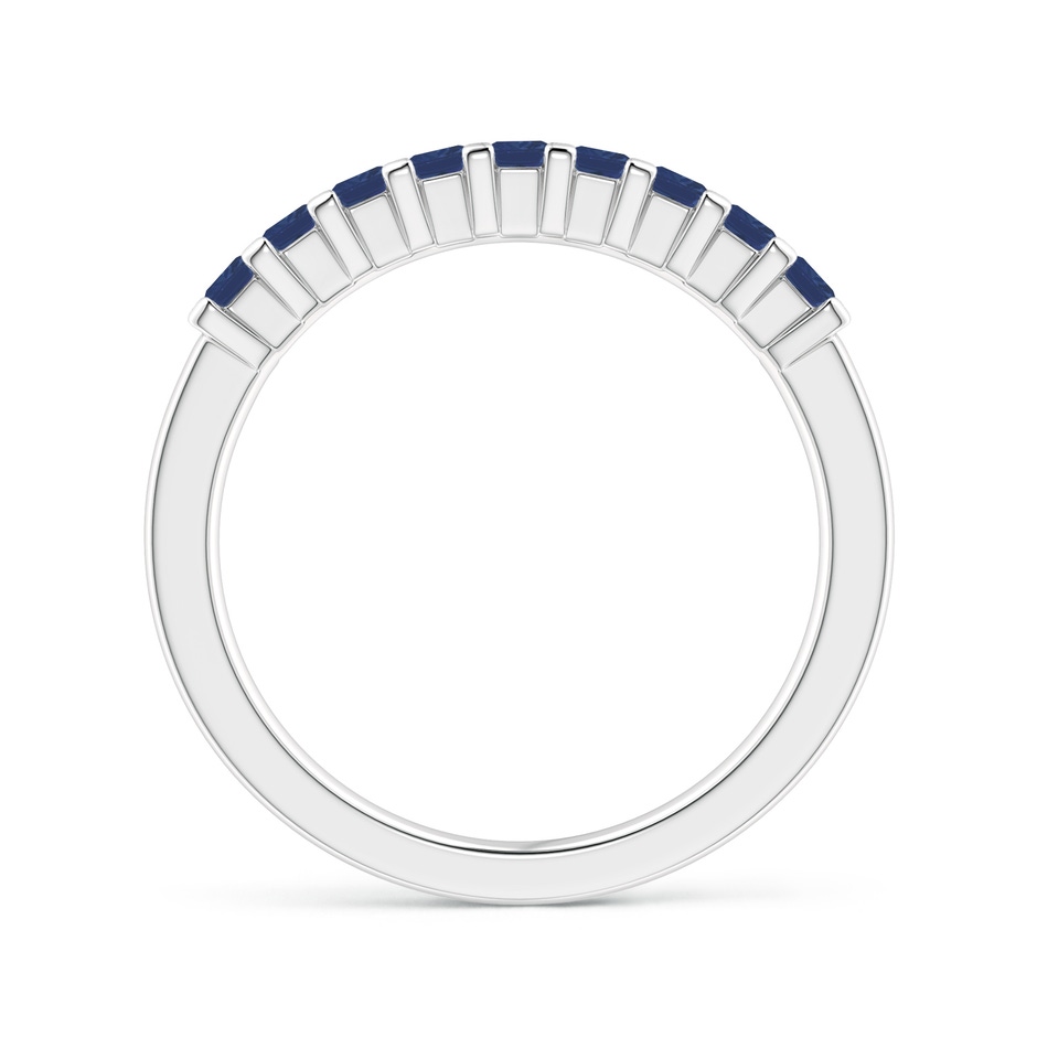2.2mm A Square Blue Sapphire Semi Eternity Classic Wedding Ring in White Gold side 199