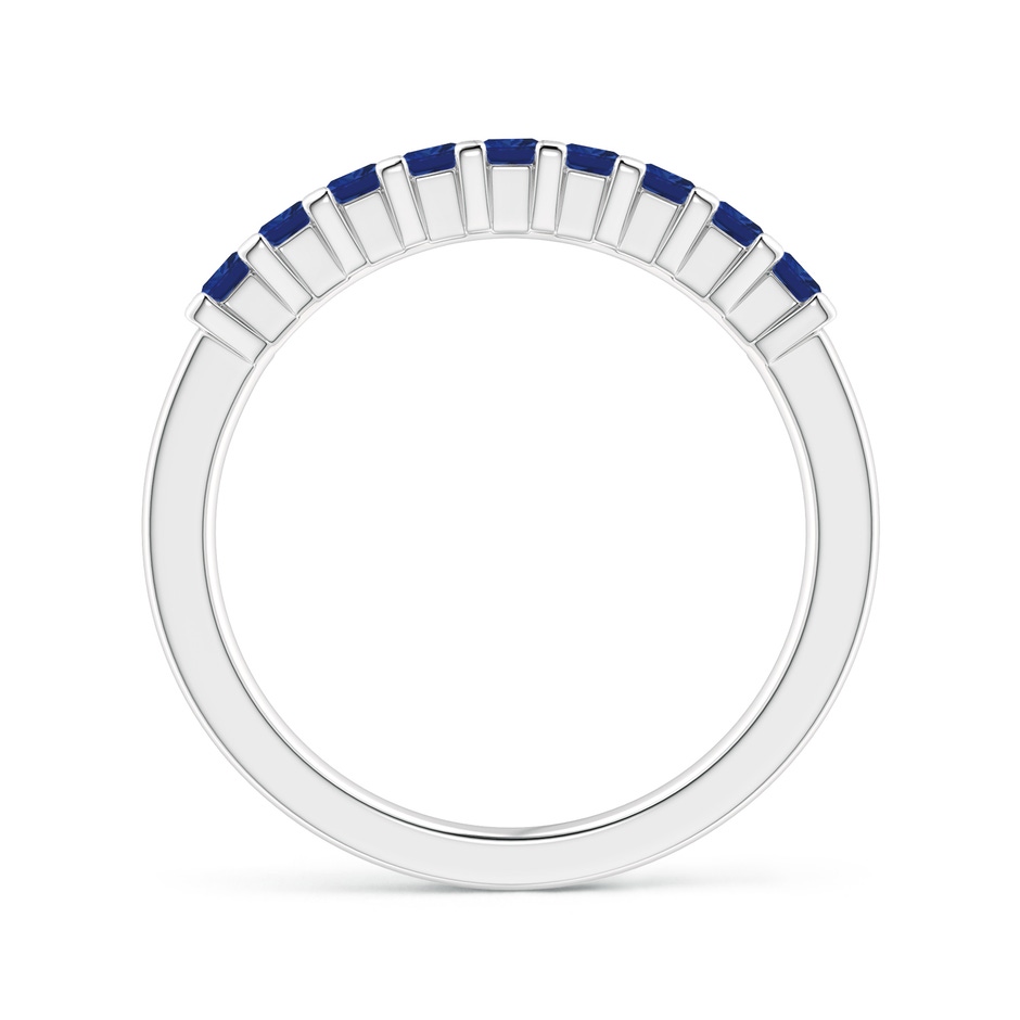 2.2mm AAA Square Blue Sapphire Semi Eternity Classic Wedding Ring in P950 Platinum side 199
