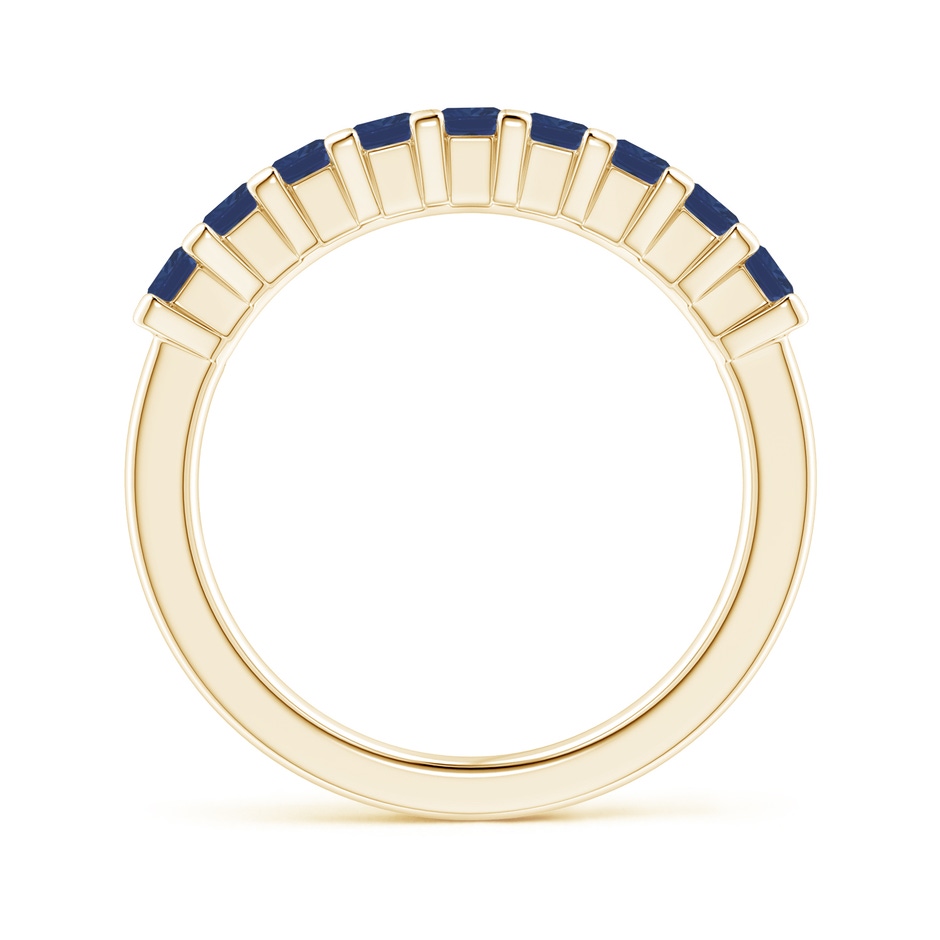 2.6mm A Square Blue Sapphire Semi Eternity Classic Wedding Ring in 18K Yellow Gold side 199