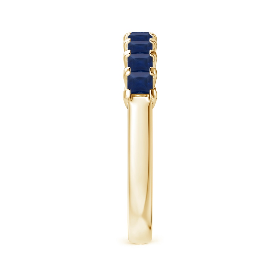 2.6mm A Square Blue Sapphire Semi Eternity Classic Wedding Ring in 18K Yellow Gold side 299