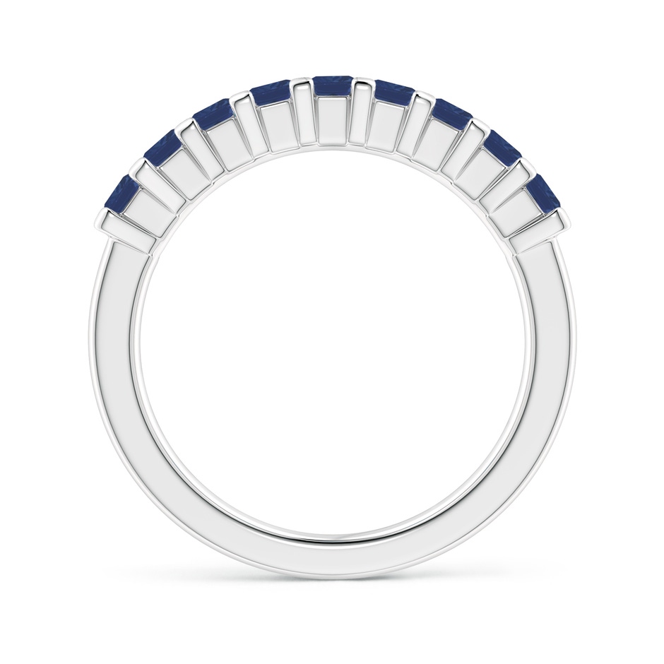 2.6mm A Square Blue Sapphire Semi Eternity Classic Wedding Ring in White Gold side 199