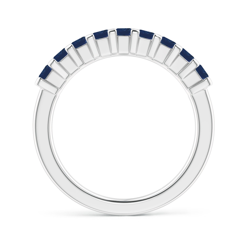 2.6mm AA Square Blue Sapphire Semi Eternity Classic Wedding Ring in P950 Platinum side 199