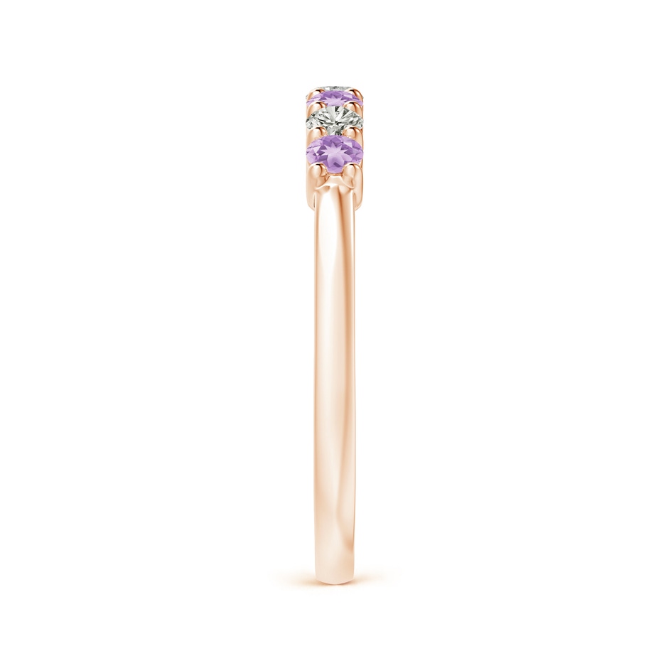 2.5mm A Half Eternity Seven Stone Amethyst and Diamond Wedding Ring in Rose Gold side 299