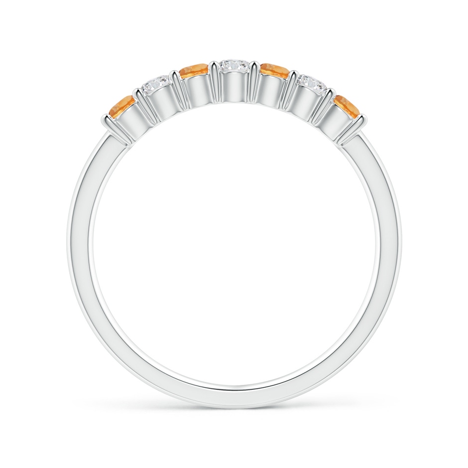 2.5mm AAA Half Eternity Seven Stone Citrine and Diamond Wedding Ring in White Gold side 199