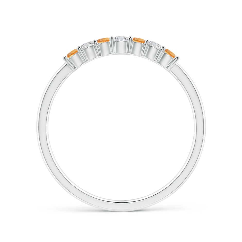 2mm AAA Half Eternity Seven Stone Citrine and Diamond Wedding Ring in White Gold side 199