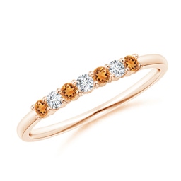 Stackables Rose Gold Citrine Rings