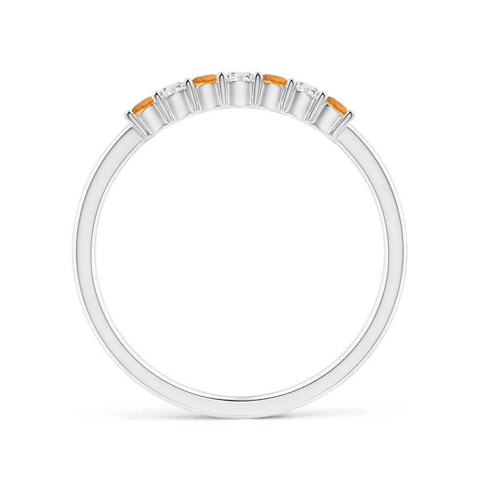 2mm AAAA Half Eternity Seven Stone Citrine and Diamond Wedding Ring in White Gold side 199