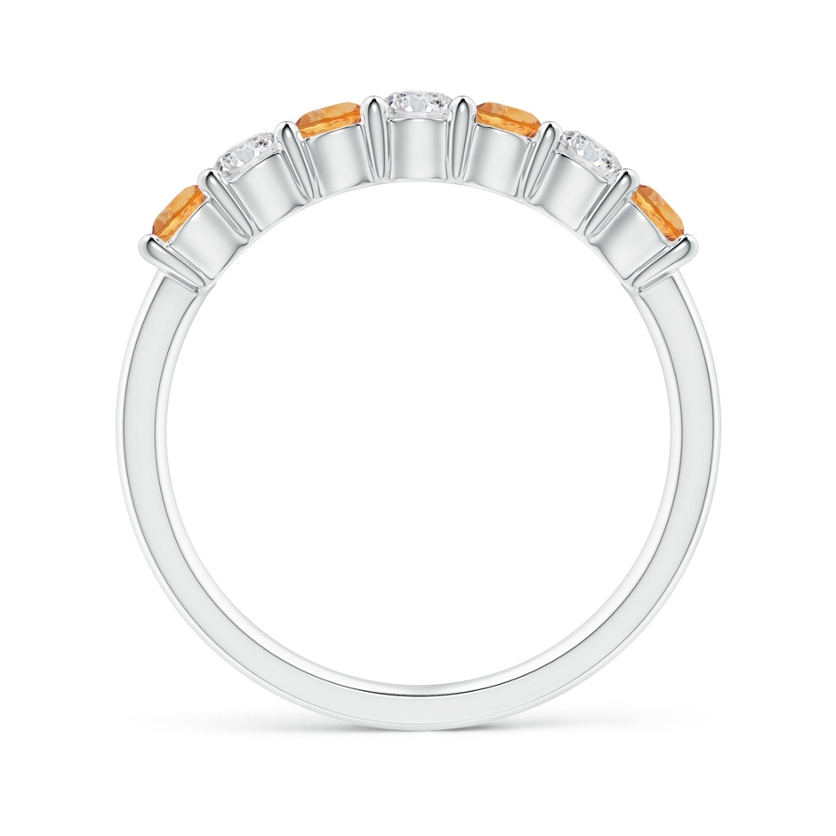 3mm AAA Half Eternity Seven Stone Citrine and Diamond Wedding Ring in White Gold side 199