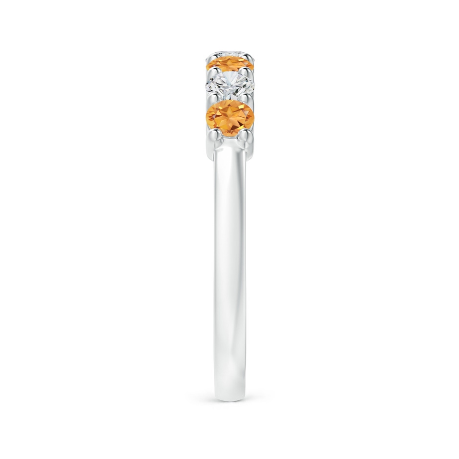 3mm AAA Half Eternity Seven Stone Citrine and Diamond Wedding Ring in White Gold side 299