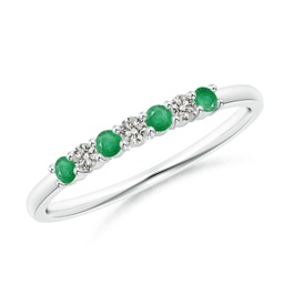 Non Eternity Silver Emerald Rings