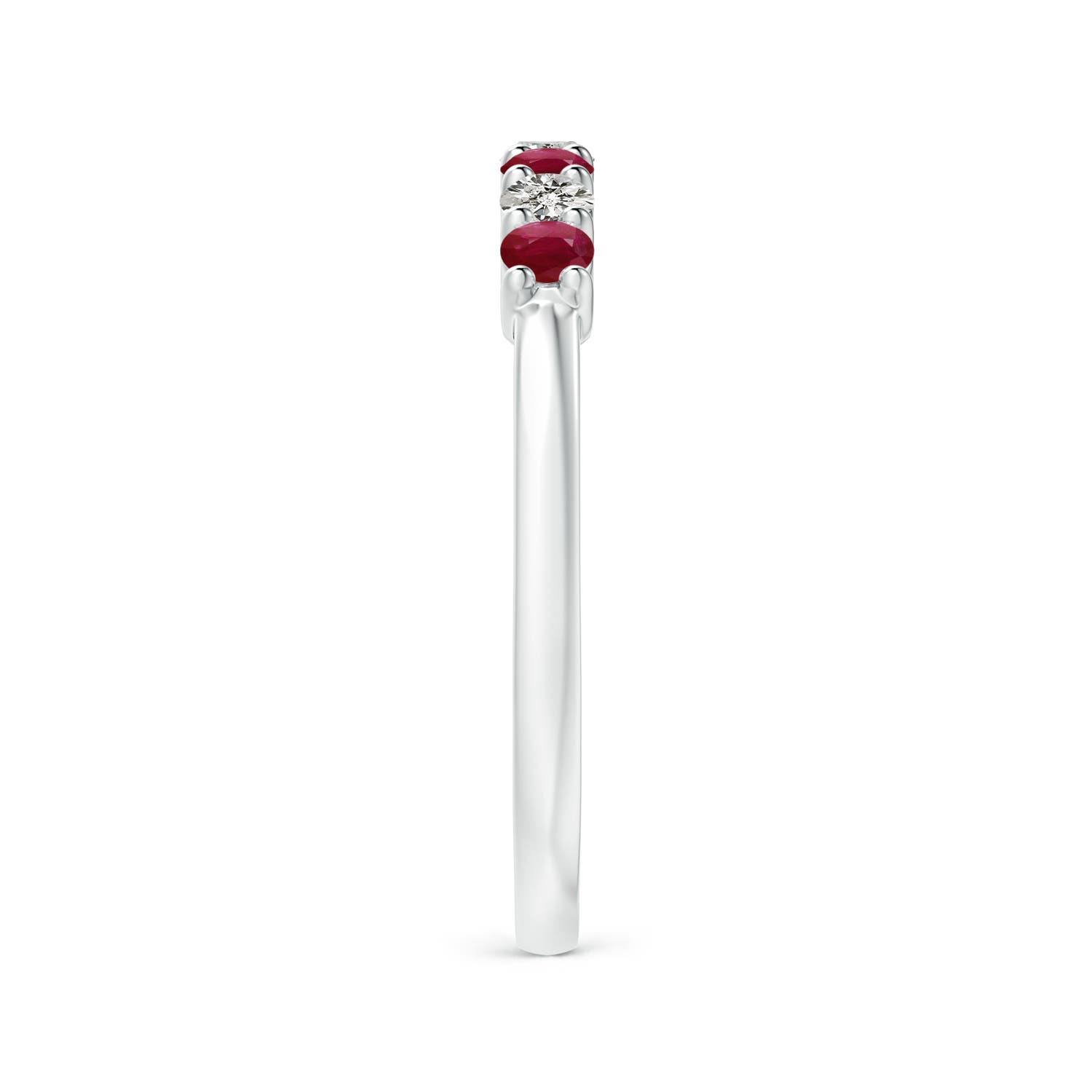 ANGARA Half Eternity Ruby and Diamond Wedding Ring in 14K Gold (A | 0.57 Ct) - Bild 18 von 48