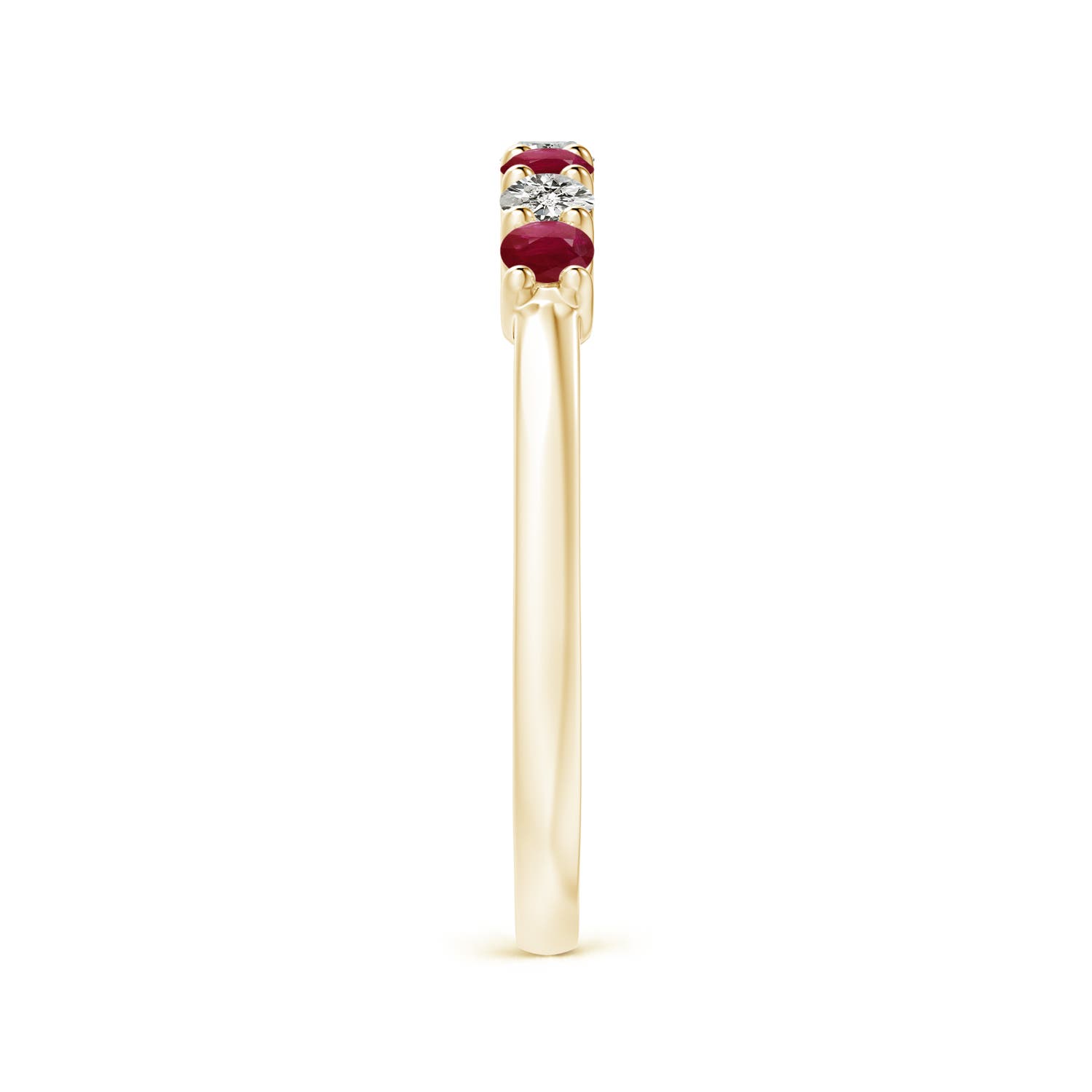 ANGARA Half Eternity Ruby and Diamond Wedding Ring in 14K Gold (A | 0.57 Ct) - Bild 30 von 48
