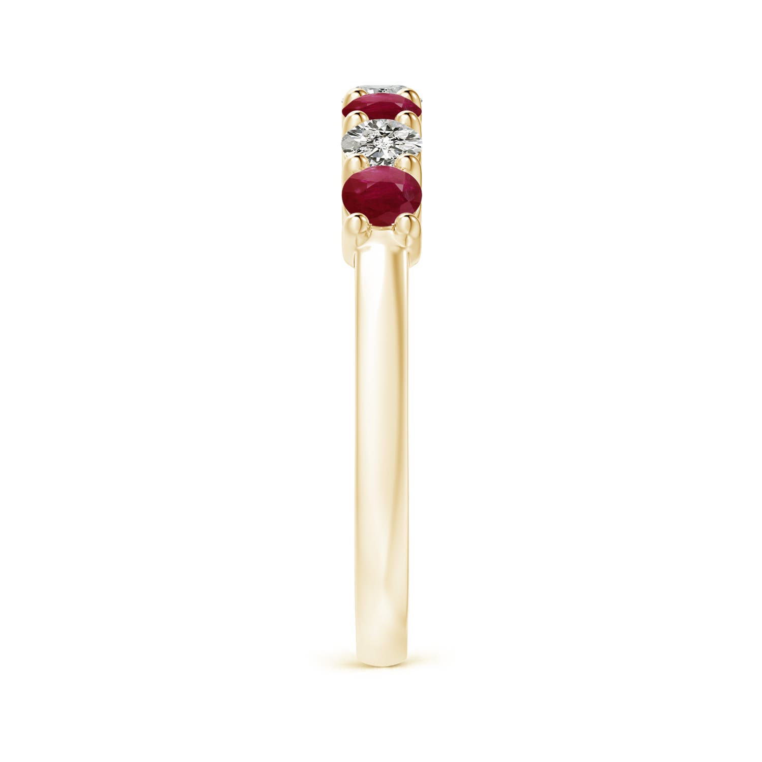 ANGARA Half Eternity Ruby and Diamond Wedding Ring in 14K Gold (A | 0.92 Ct) - Bild 30 von 48
