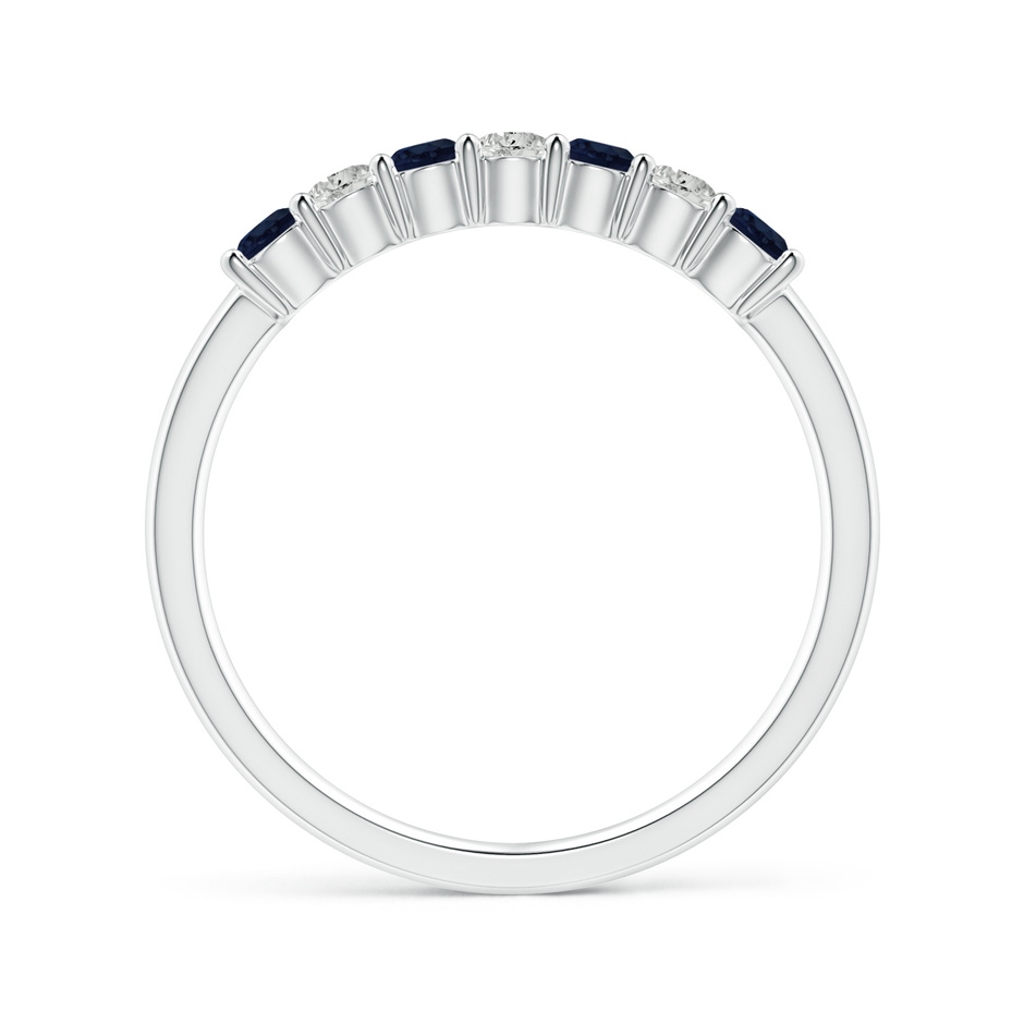 2.5mm A Half Eternity Seven Stone Sapphire and Diamond Wedding Ring in White Gold side 199