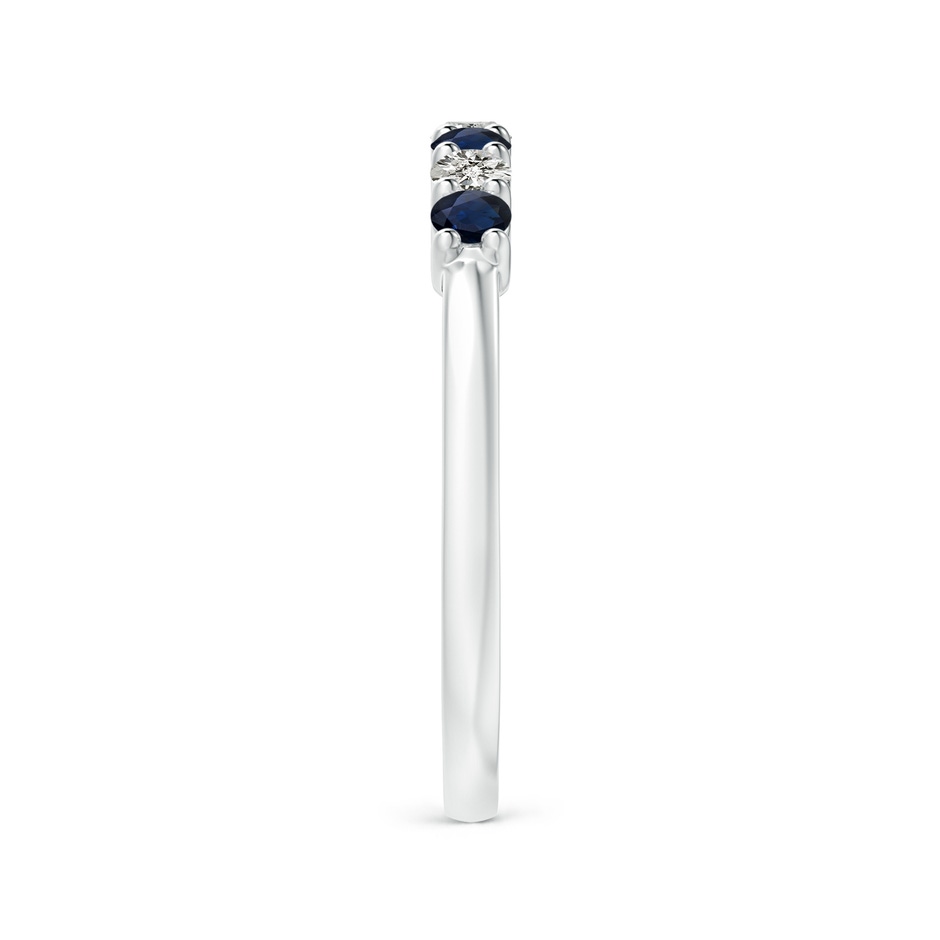 2.5mm A Half Eternity Seven Stone Sapphire and Diamond Wedding Ring in White Gold side 299