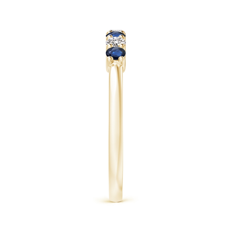 2.5mm AA Half Eternity Seven Stone Sapphire and Diamond Wedding Ring in Yellow Gold side 299