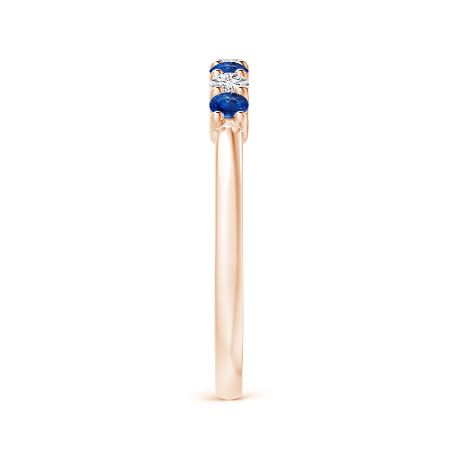 2.5mm AAA Half Eternity Seven Stone Sapphire and Diamond Wedding Ring in Rose Gold side 299