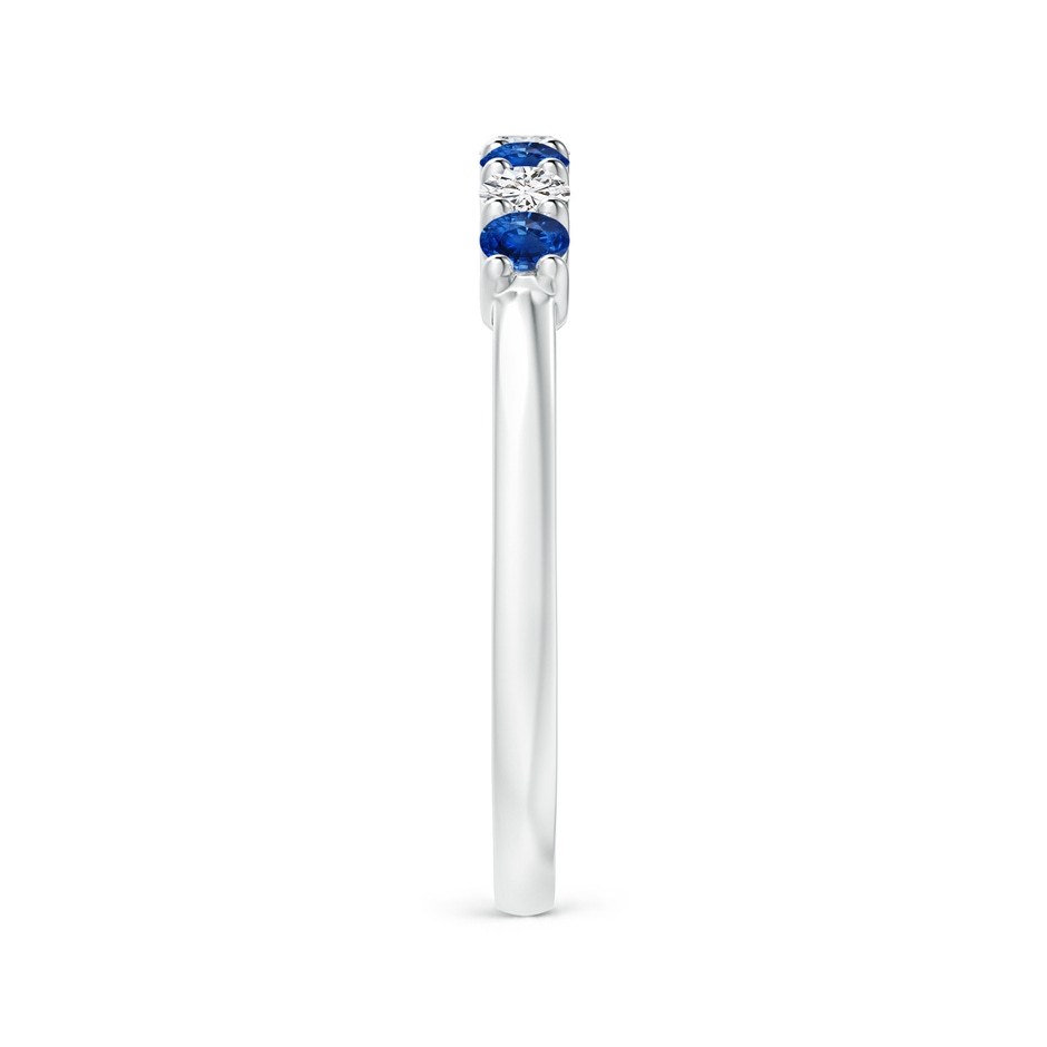 2.5mm AAA Half Eternity Seven Stone Sapphire and Diamond Wedding Ring in White Gold side 299