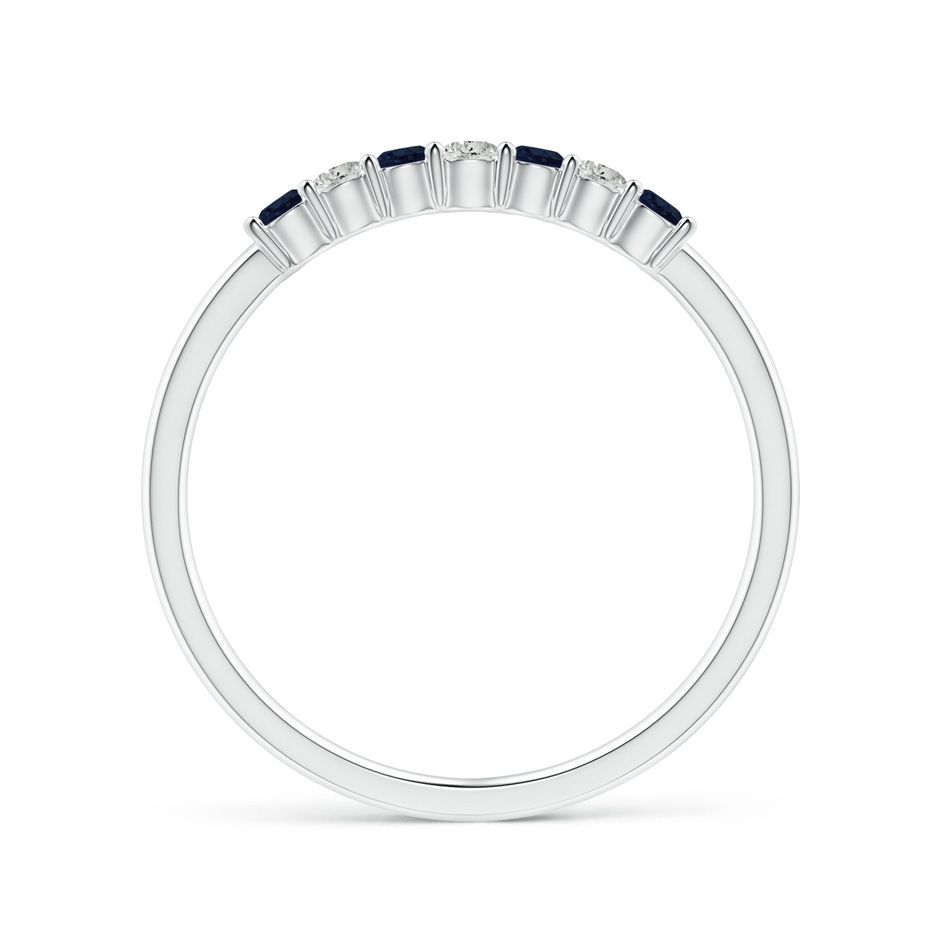 2mm A Half Eternity Seven Stone Sapphire and Diamond Wedding Ring in White Gold side 199