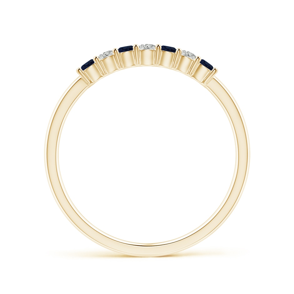 2mm A Half Eternity Seven Stone Sapphire and Diamond Wedding Ring in Yellow Gold side 199