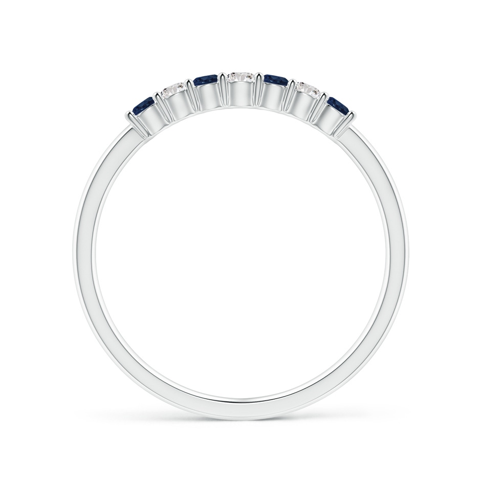 2mm AA Half Eternity Seven Stone Sapphire and Diamond Wedding Ring in P950 Platinum side 199