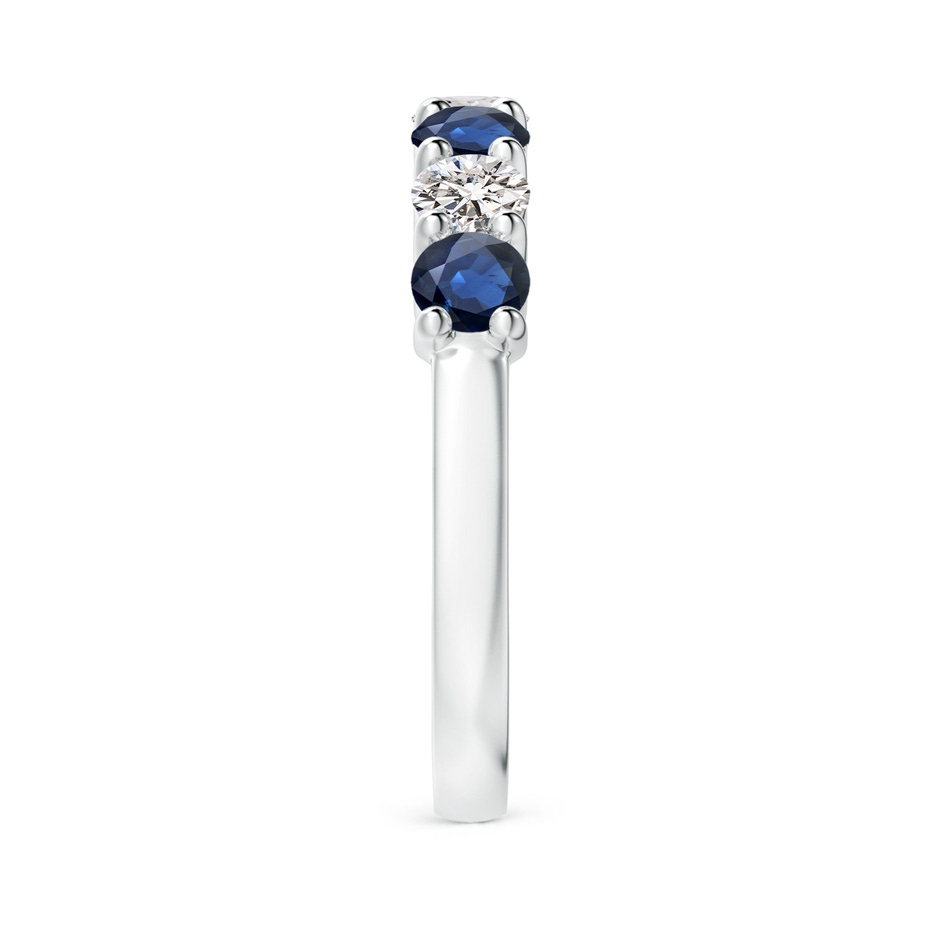3.5mm AA Half Eternity Seven Stone Sapphire and Diamond Wedding Ring in P950 Platinum side 299