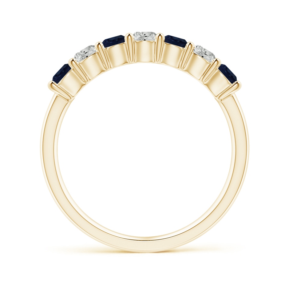 3mm A Half Eternity Seven Stone Sapphire and Diamond Wedding Ring in Yellow Gold side 199