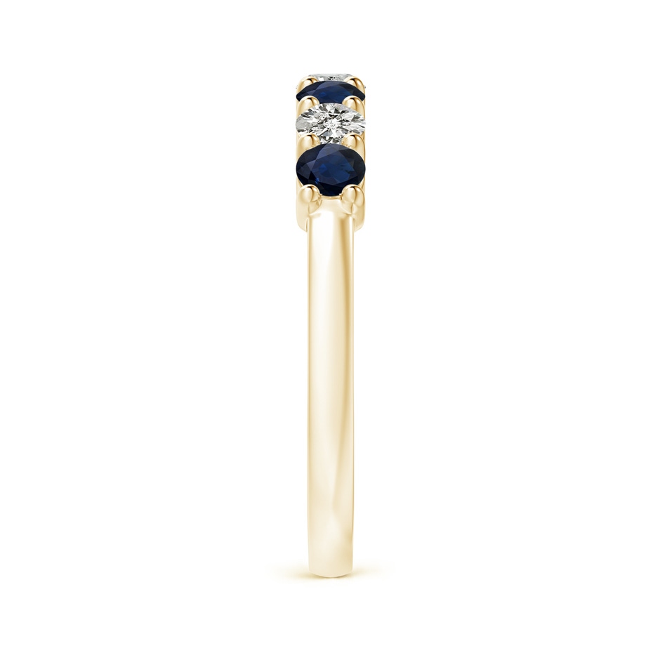 3mm A Half Eternity Seven Stone Sapphire and Diamond Wedding Ring in Yellow Gold side 299