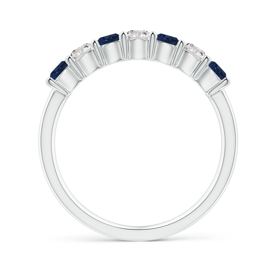 3mm AA Half Eternity Seven Stone Sapphire and Diamond Wedding Ring in P950 Platinum side 199