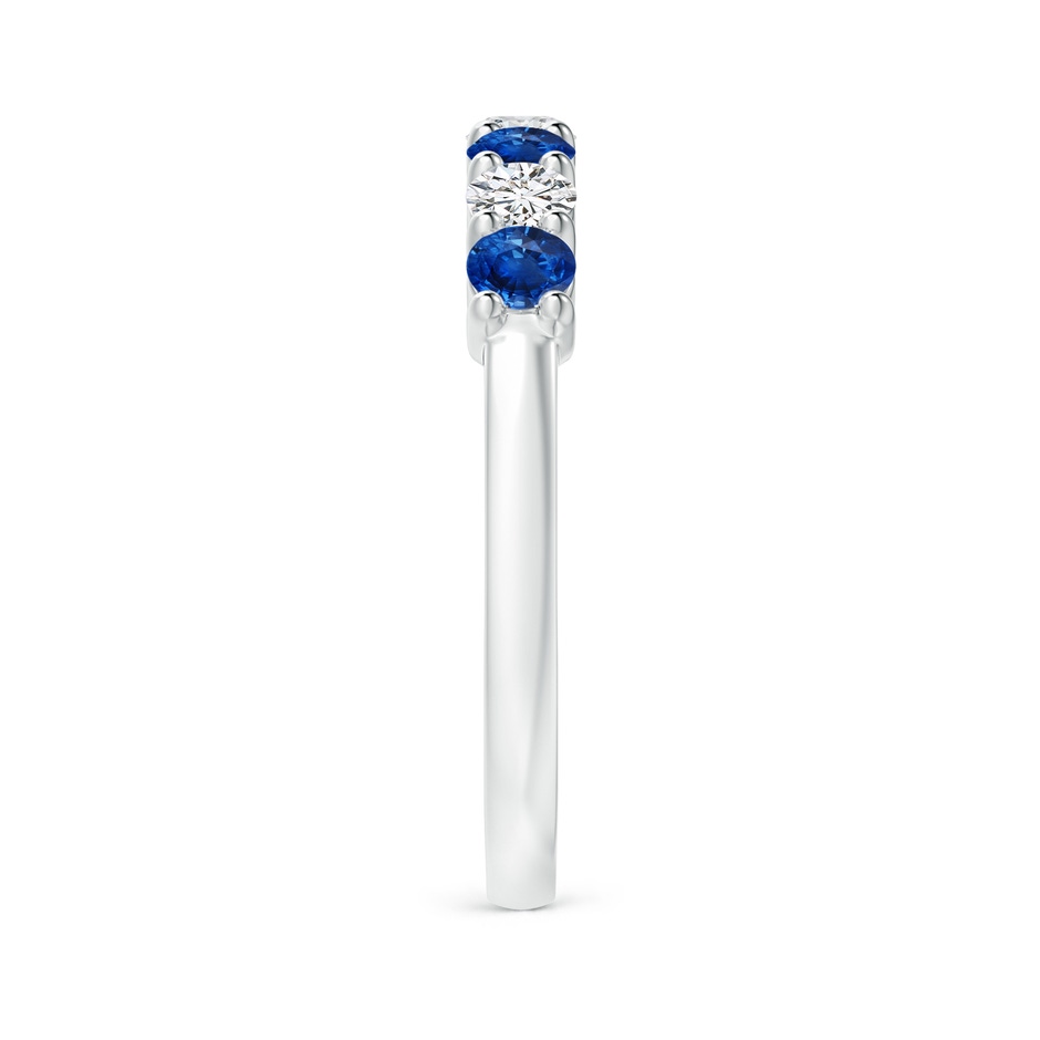 3mm AAA Half Eternity Seven Stone Sapphire and Diamond Wedding Ring in P950 Platinum side 299