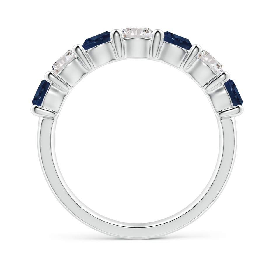 4mm AA Half Eternity Seven Stone Sapphire and Diamond Wedding Ring in P950 Platinum side 199