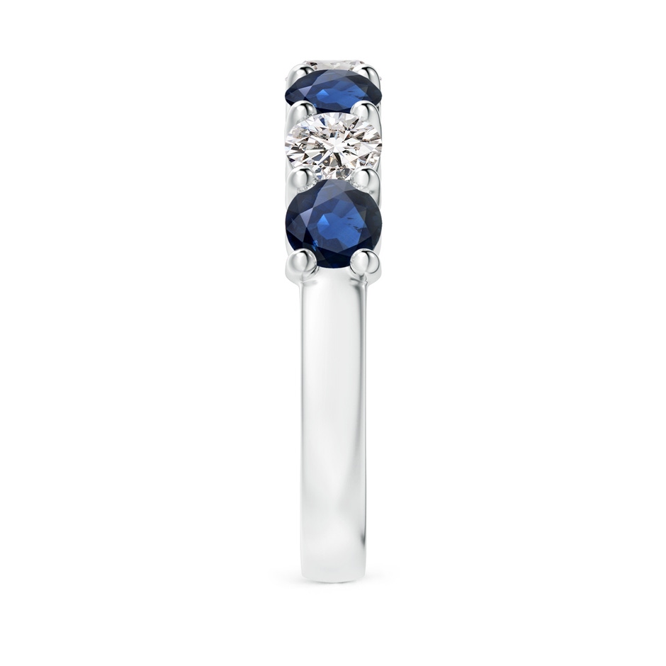 4mm AA Half Eternity Seven Stone Sapphire and Diamond Wedding Ring in P950 Platinum side 299