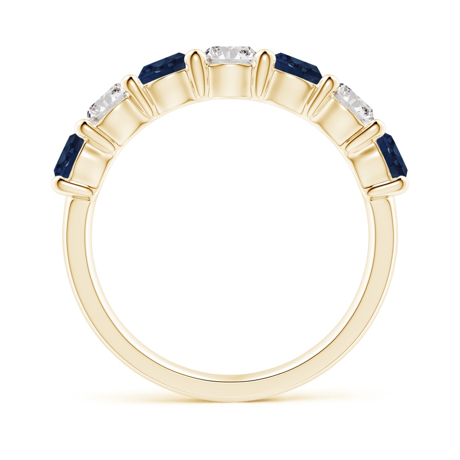 4mm AA Half Eternity Seven Stone Sapphire and Diamond Wedding Ring in Yellow Gold side 199