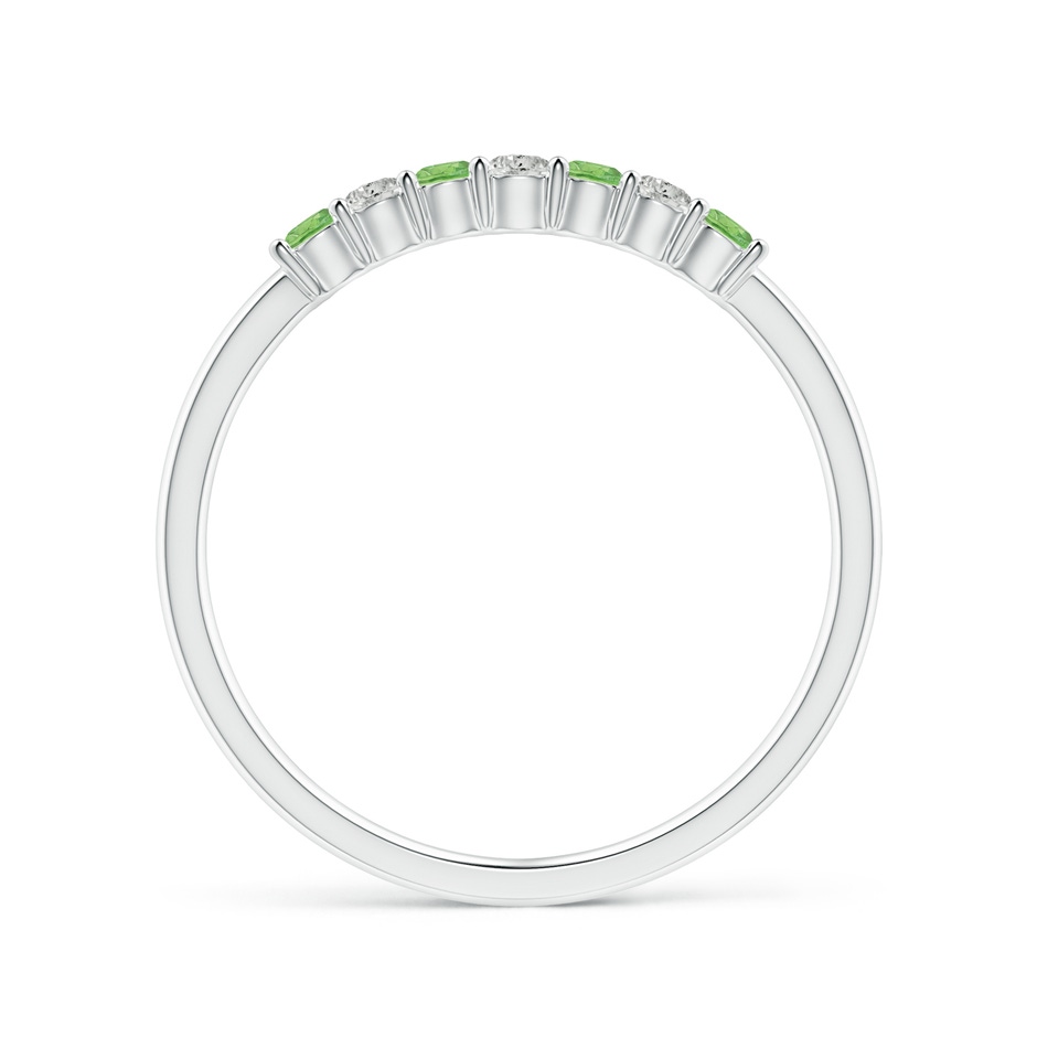 2mm A Half Eternity Seven Stone Tsavorite and Diamond Wedding Ring in White Gold side 199