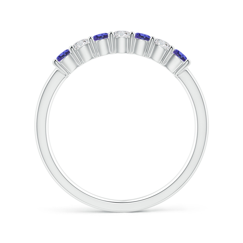 2.5mm AAA Half Eternity 7 Stone Tanzanite and Diamond Wedding Ring in White Gold side 199