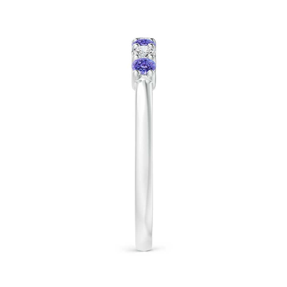 2.5mm AAA Half Eternity 7 Stone Tanzanite and Diamond Wedding Ring in White Gold side 299