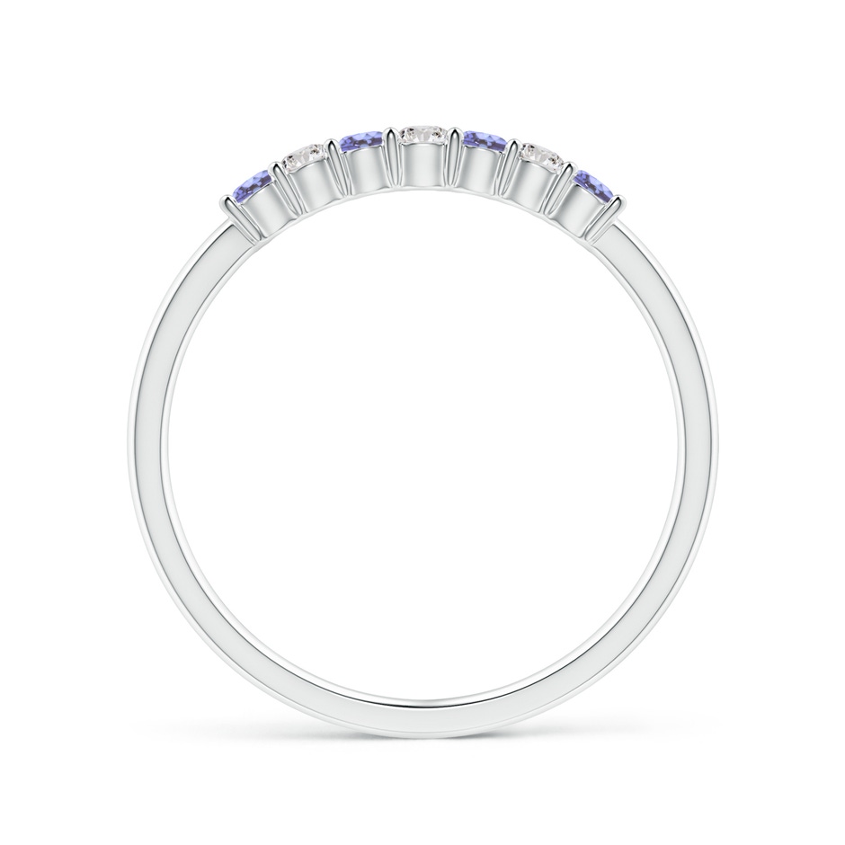 2mm AA Half Eternity 7 Stone Tanzanite and Diamond Wedding Ring in 18K White Gold side 199