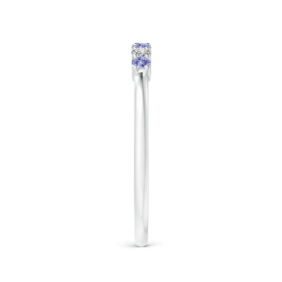 2mm AA Half Eternity 7 Stone Tanzanite and Diamond Wedding Ring in 18K White Gold side 299