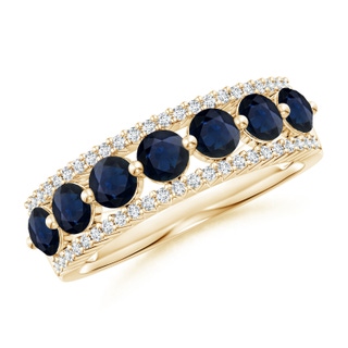 Round A Blue Sapphire