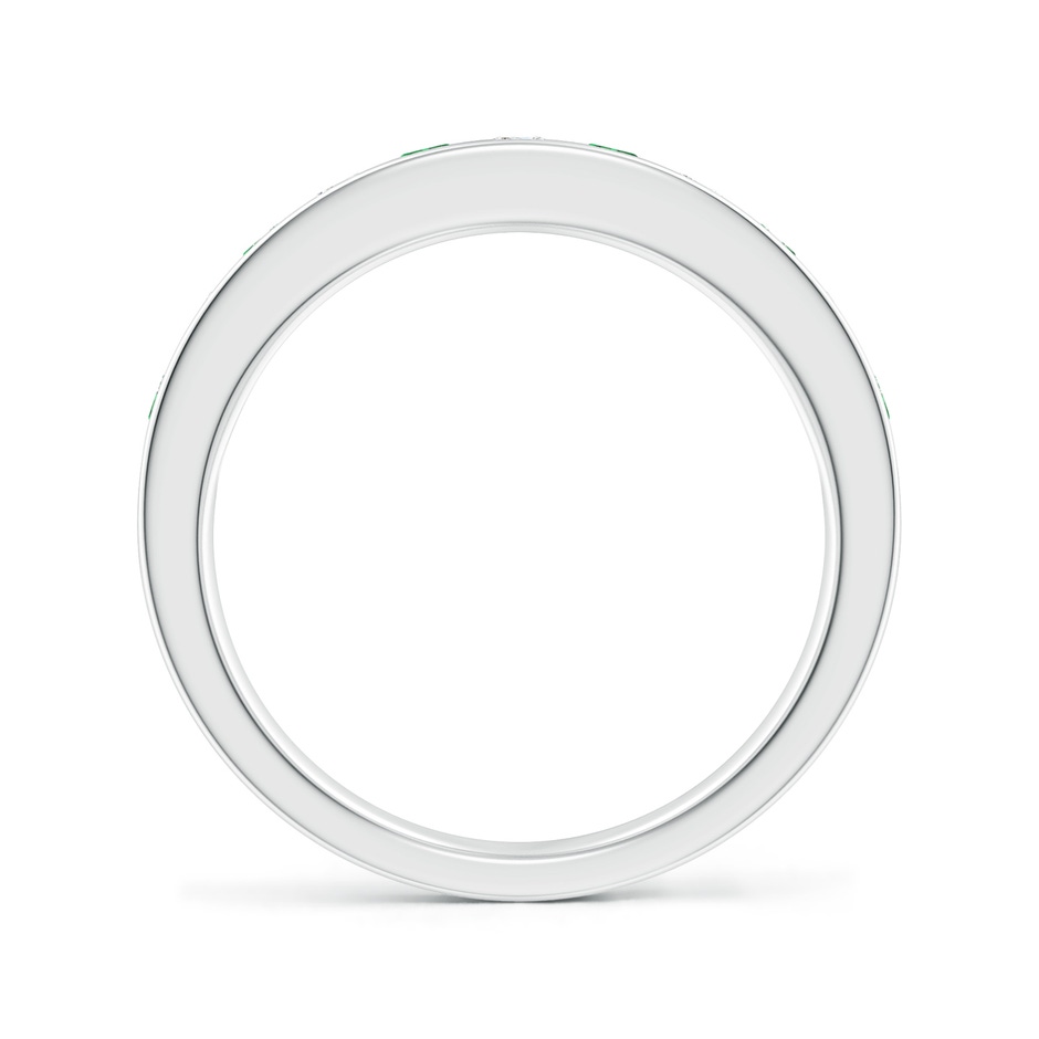2.5mm AAAA Channel Set Emerald and Diamond Semi Eternity Ring in P950 Platinum side 199