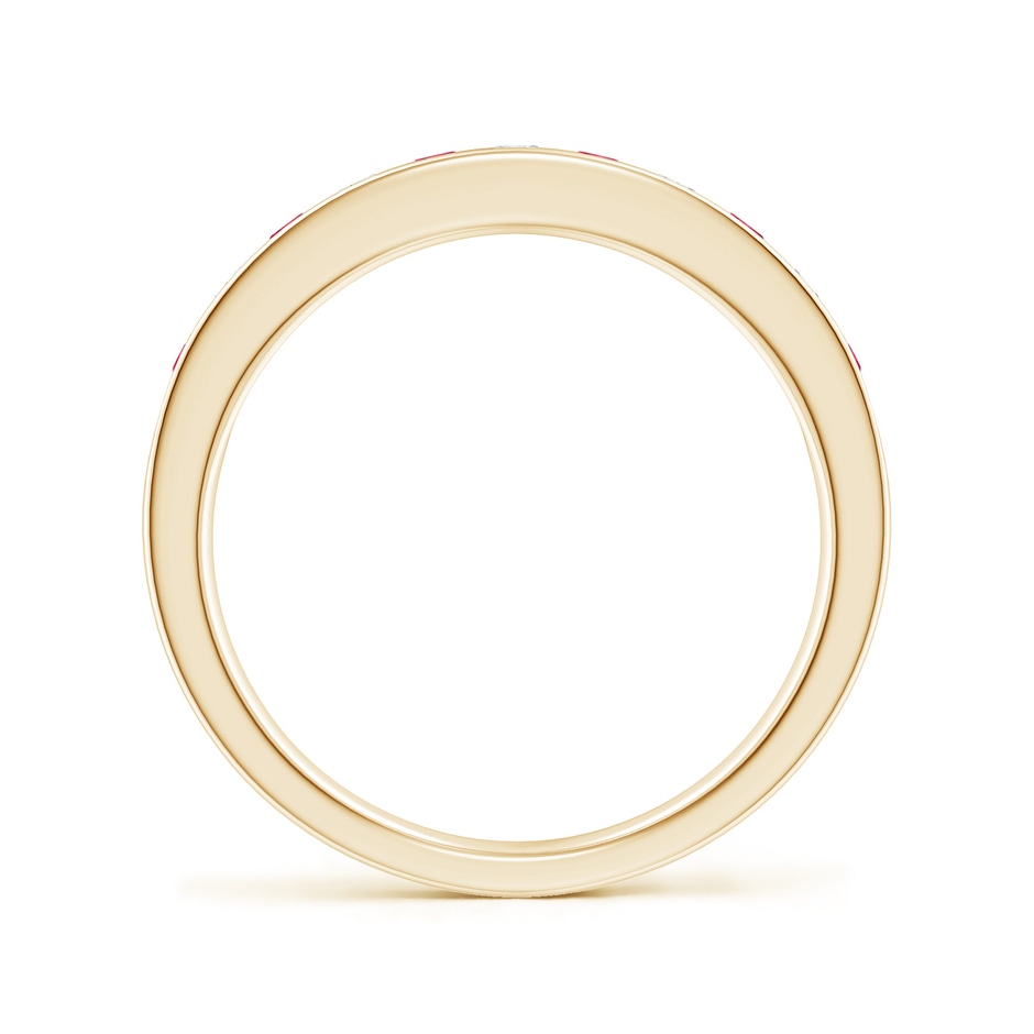 2.1mm AAA Channel Set Ruby and Diamond Semi Eternity Ring in Yellow Gold side 199