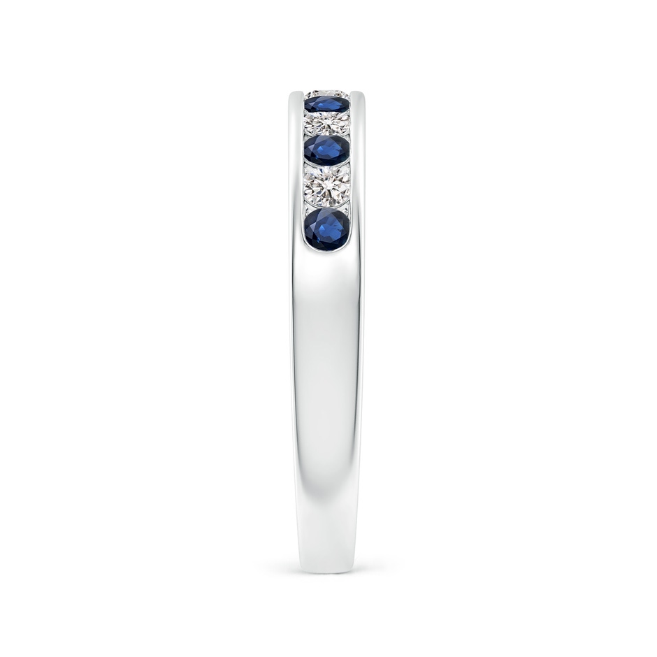 2.1mm AA Channel Set Sapphire and Diamond Semi Eternity Ring in P950 Platinum side 299