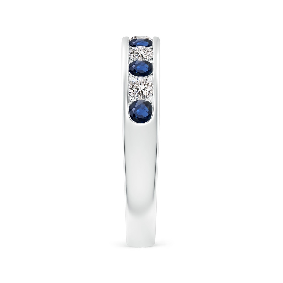 2.5mm AA Channel Set Sapphire and Diamond Semi Eternity Ring in P950 Platinum side 299