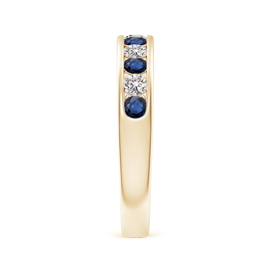 2.5mm AA Channel Set Sapphire and Diamond Semi Eternity Ring in Yellow Gold side 299
