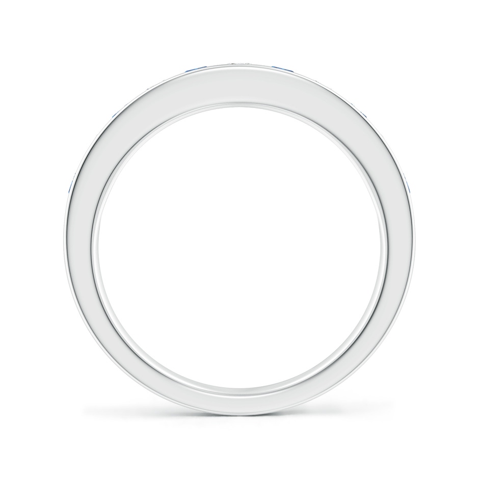 2.5mm AAA Channel Set Sapphire and Diamond Semi Eternity Ring in P950 Platinum side 199