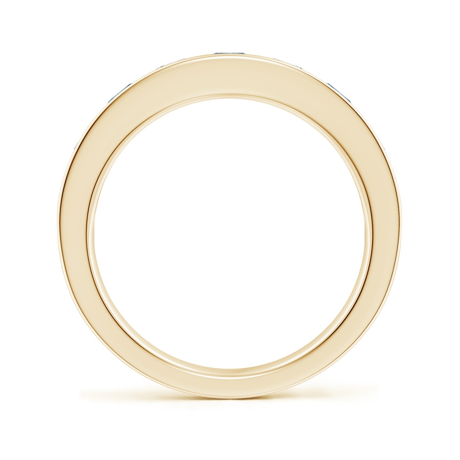 3.5mm AAA Channel Set Sapphire and Diamond Semi Eternity Ring in Yellow Gold side 199