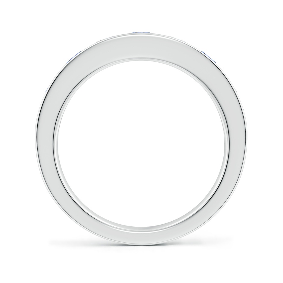 3.5mm Lab-Grown Channel Set Sapphire and Diamond Semi Eternity Ring in White Gold side 199